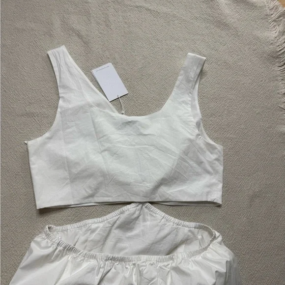 NEW Anine Bing Dione White Poplin Cotton Cut Out Midi Dress L - Picture 8 of 10